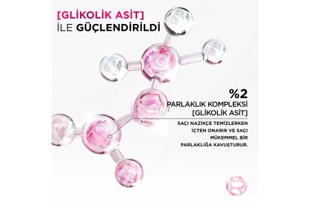 L'Oreal Paris Elseve Glycolic Gloss Mükemmel Parlaklık için Bakım Yapan Şampuan 200 ml